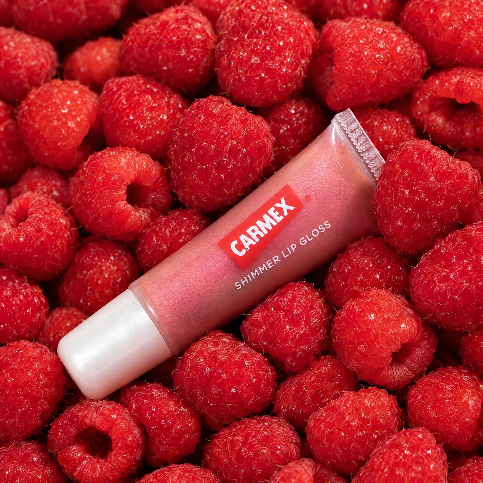 Carmex Lip Gloss with Shimmer Raspberry nella vita di tutti i giorni