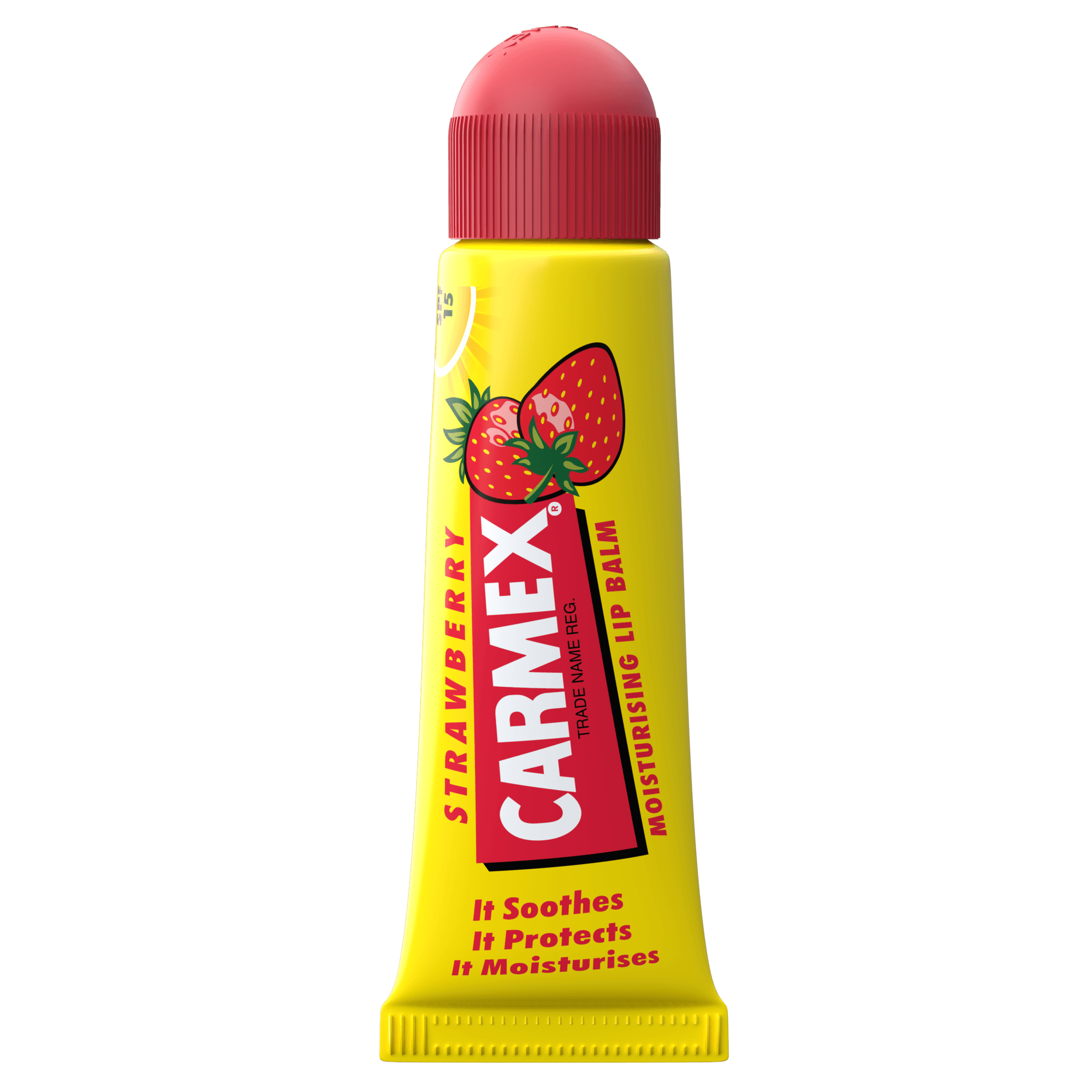 Carmex Strawberry Tube SPF 15, il prodotto senza confezione